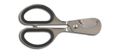 Basic Zigarrenschere Edelstahl Mini, gummiert